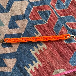Clare V Bright Orange Chain Link Strap
